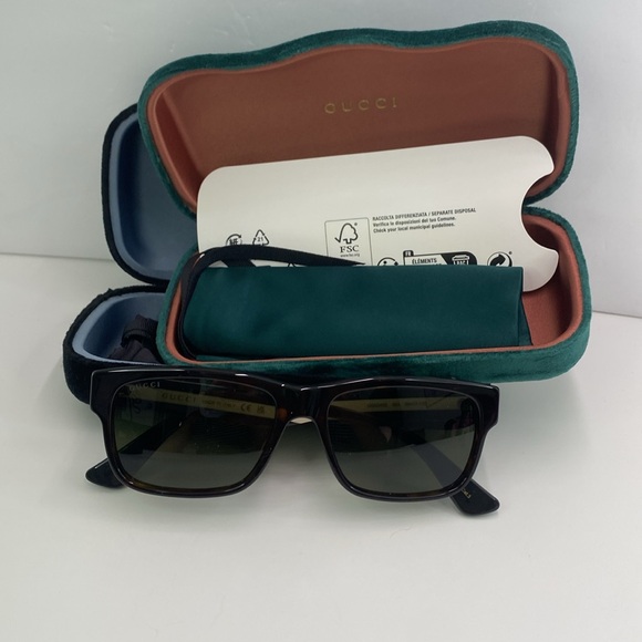 💯- New Authentic Gucci GG0340S 003 56 GG0340 Men's Sunglasses - Picture 13 of 15